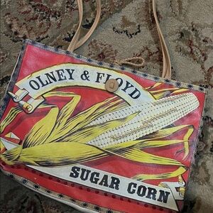 Red and Tan Women's Tote Bag